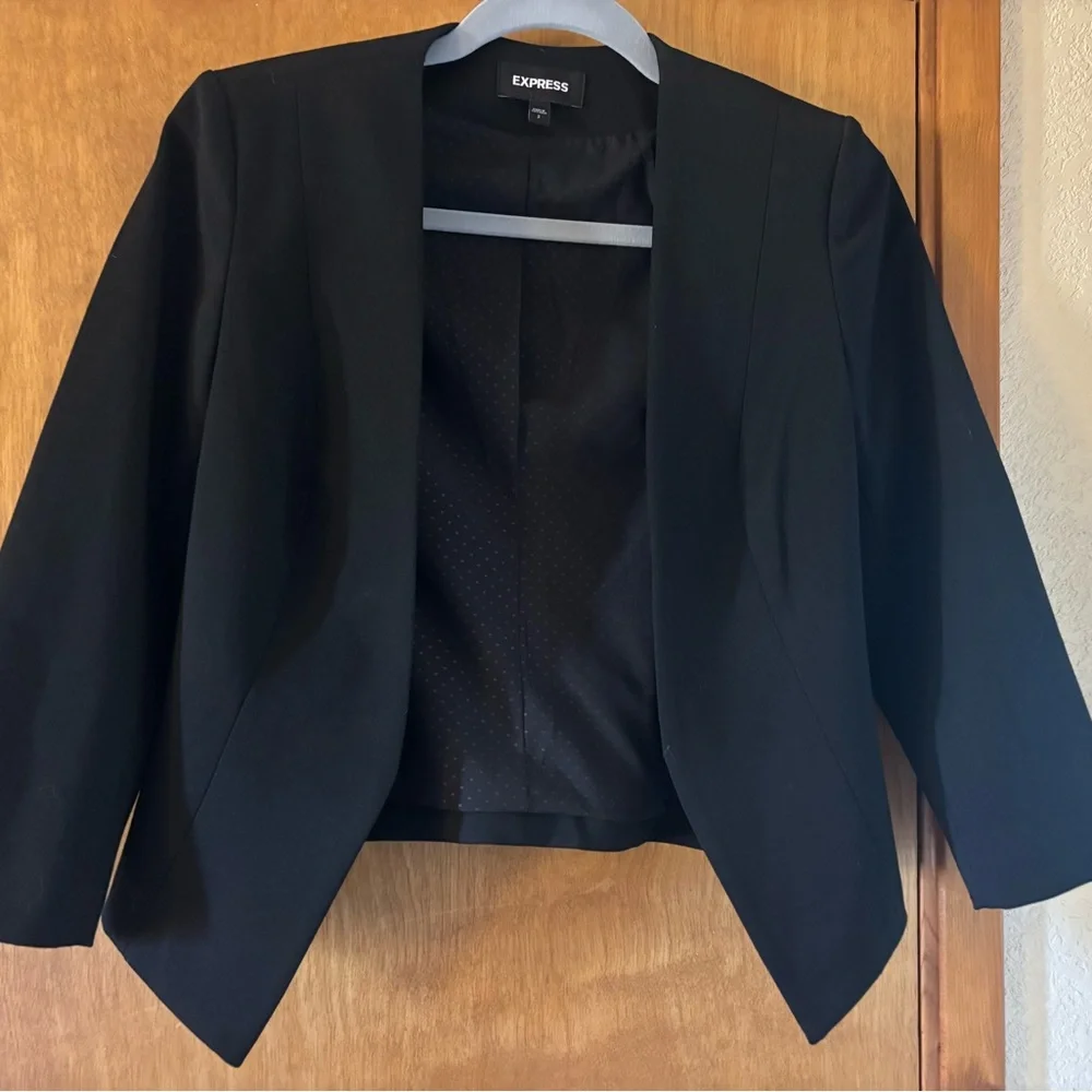 Express Black Blazer Tailored Fit Professional - Picture 2 of 5